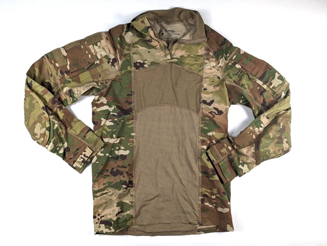 US Army 1/4 Zip Combat Shirt OCP Flame Resistant Scorpion Camouflage Size M NWOT
