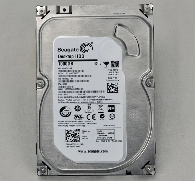 Seagate ST1000DM003 3.5" 1TB SATA Hard Drive HDD Seagate ST1000DM003 3.5" 1TB SATA Hard Drive HDD