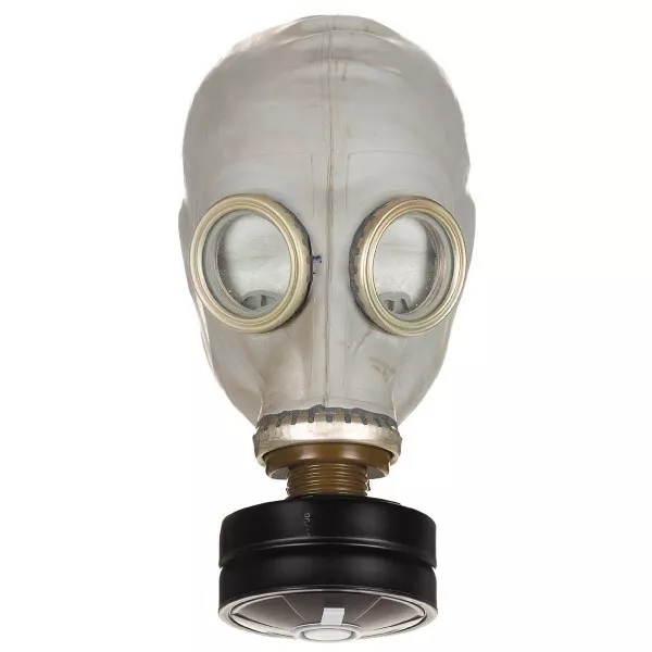 Maschera antigas Sovietica GP5 grigia con filtro e borsa portamaschera