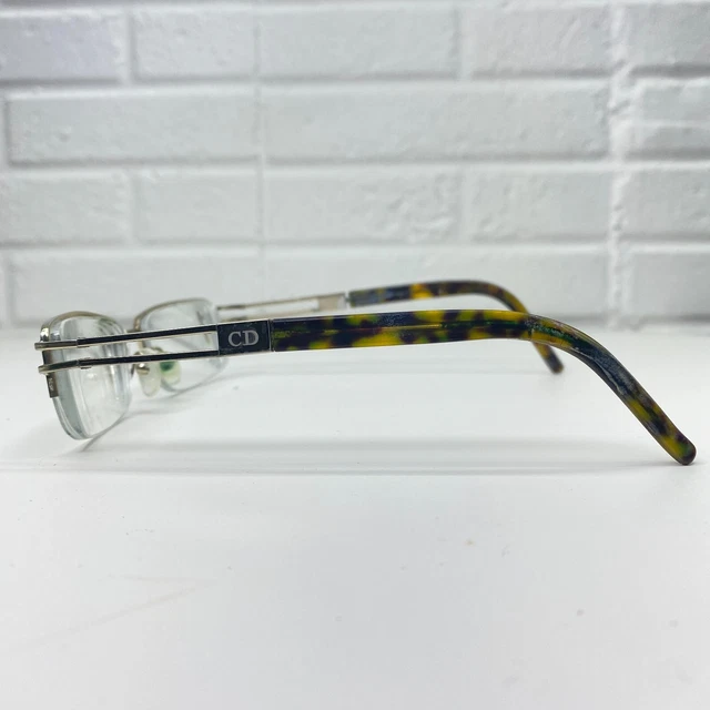 Christian Dior Eyeglasses Frames Rimless Womens Black yellow 54-16 19319 2