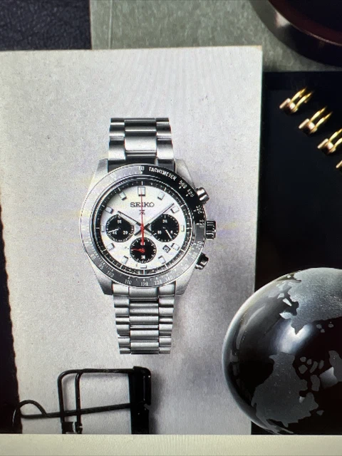 SEIKO SSC911 SPEEDTIMER Silver Dial Chronograph Solar Watch USA