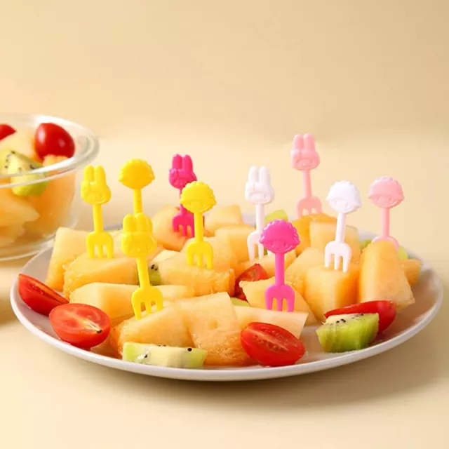 Mini Plastic Fruit Fork, Cute Food Fork For Cake Dessert Fruit