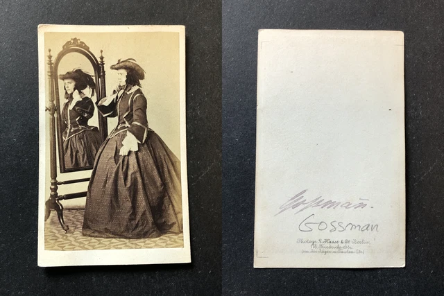 HAASE, BERLIN, FRIEDERIKE Gossmann, Schauspielerin vintage cdv albumen ...