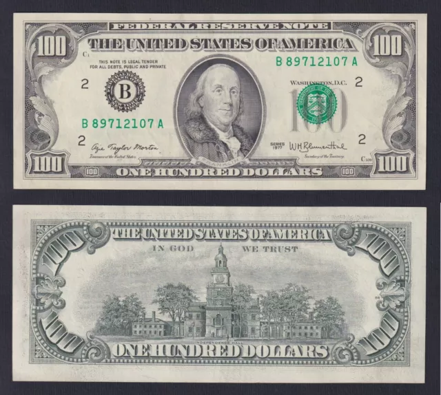 Banknotes United States 100 Dollars 1977 New York P 467 Spl XF+ C-D1