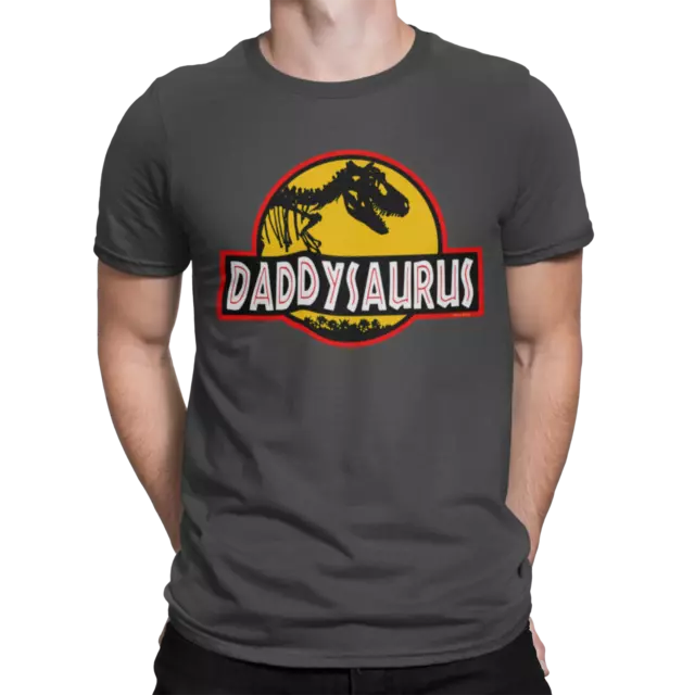 Mens Organic TShirt Super Daddysaurus Christmas Birthday Gift Dad Dinosaur Daddy