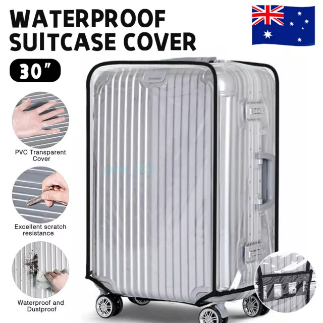 Transparent Waterproof PVC Travel Luggage Protector Suitcase Cover 18"-30" Clear