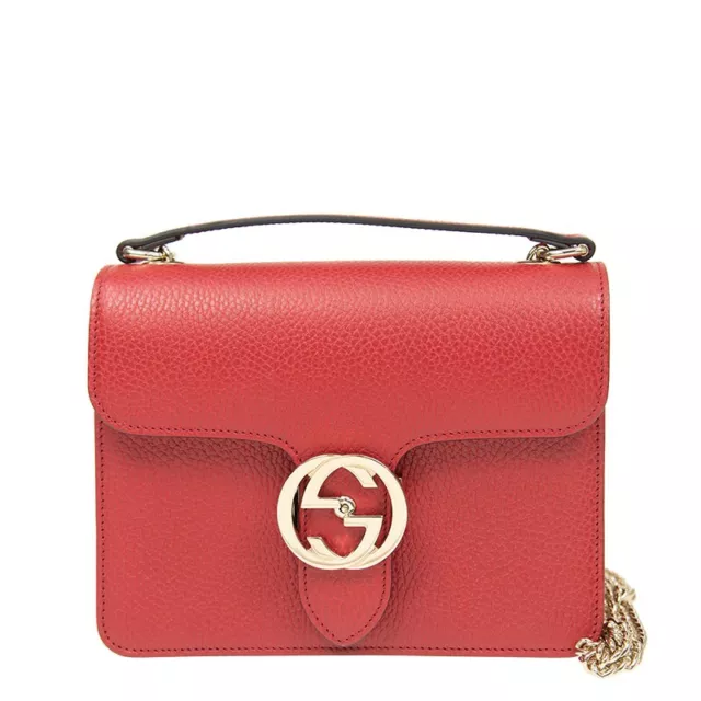 BORSA GUCCI LOGO a righe rossa bianca e blu in tela e pelle EUR