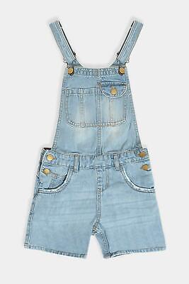 Girls Light Blue Denim Dungaree Shorts Jumpsuit Playsuit All In One Years 13-14