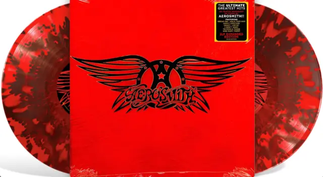 Aerosmith - Greatest Hits Limited Edition Red with Black Ghostly 2 Vinyl LP NEU