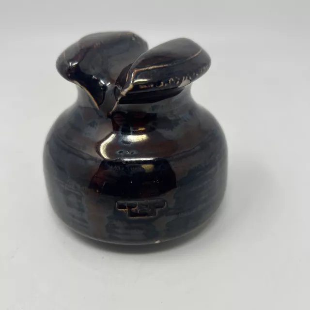 Vintage Rare Locke Porcelain Electrical Insulator Light Brown Made In USA