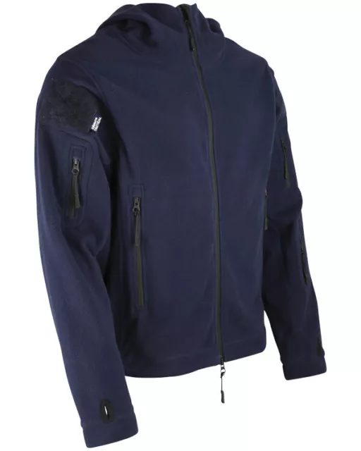 Giacca Pile con cappuccio Maglione felpa militare invernale per forze ordine blu