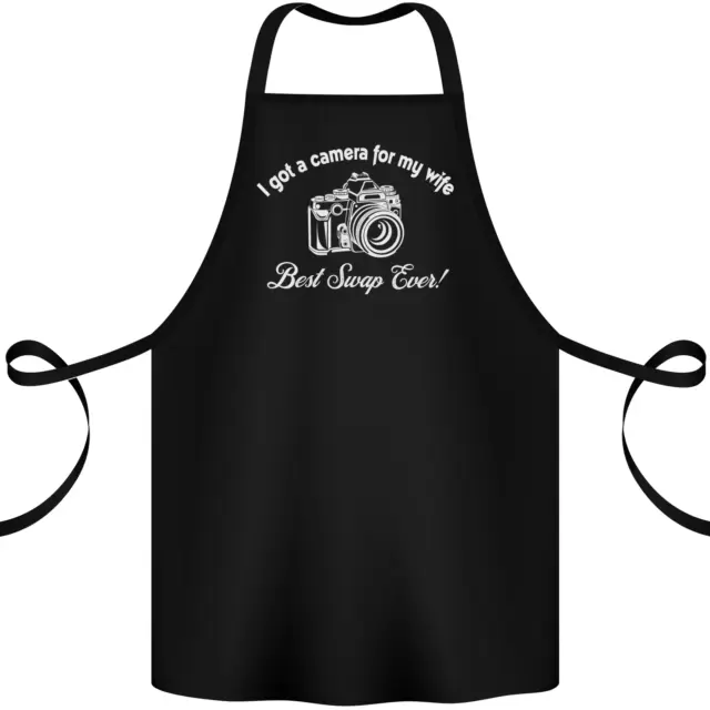 Camera for My Wife Photography Photographer Cotton Apron 100% Organic