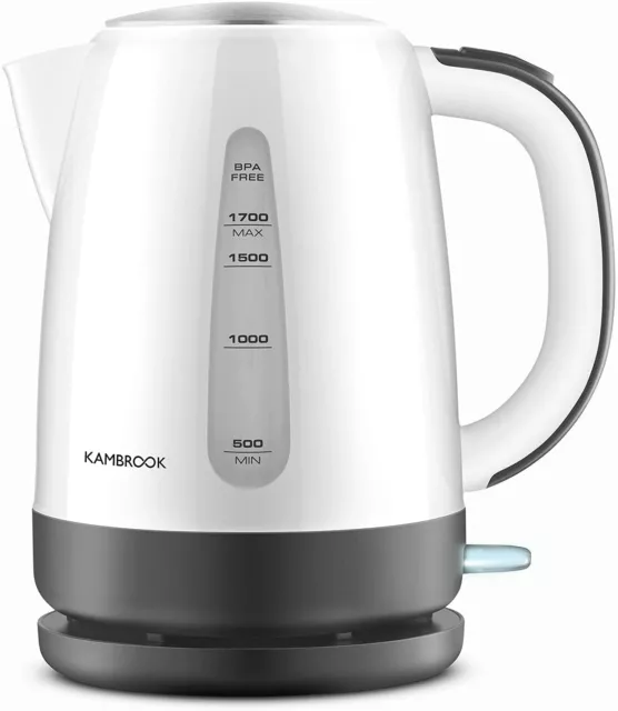 Pour with Ease Electric Kettles Removable Scale Filter BPA-free White, KKE280WHT