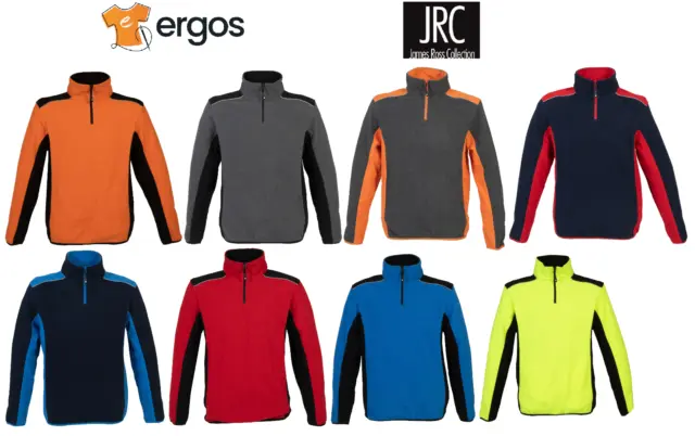 JRC NEW RIGA Felpa in Pile a Mezza Zip Corta Collo Alto Invernale Tasche da Uomo