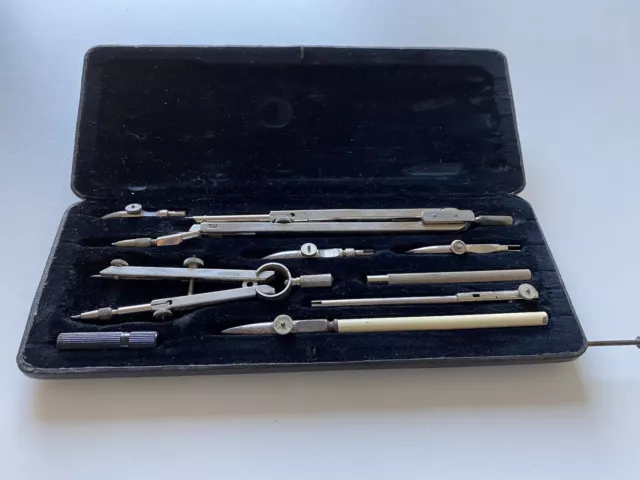 Original Werein F. II C Vintage Zeichenwerkzeug-Set, Reisszeug