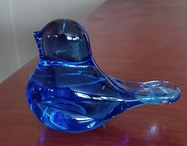 Vintage Bluebird Of Happiness Crystal Bird Hand Made In Taiwan