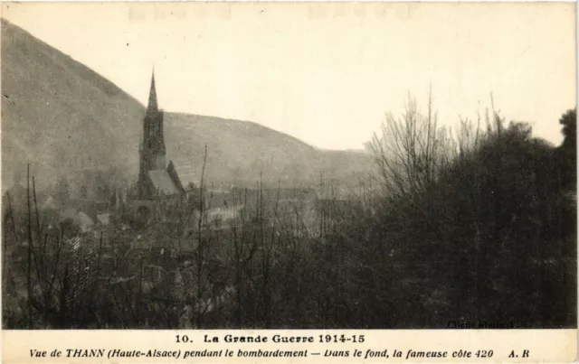 CPA MILITAIRE Vue de Thann pendant le bombardement (317231)