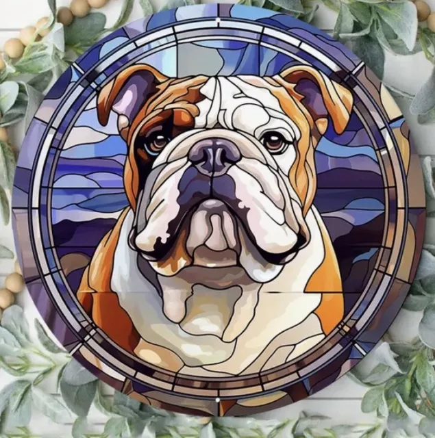 English British Bulldog DOG Classic Metal Sign Picture Garden Birthday Present