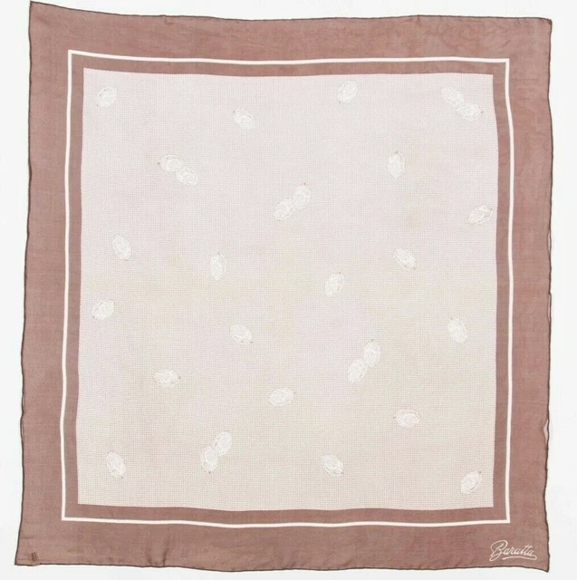 Foulard Vintage Baratta 100% Soie - Motif Géométrique Multicolore - Très Bon état
