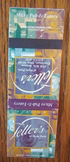 Teller's Brewery Brew Pub Matchbook Matchcover (Cincinnati, Ohio) -E1