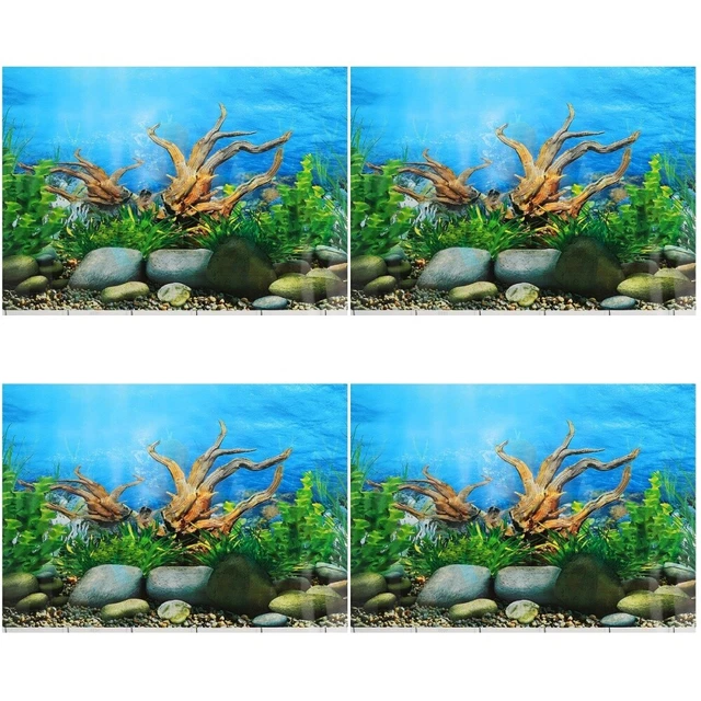 4x fond d'aquarium image de l'autocollant de l'aquarium image de l'aquarium
