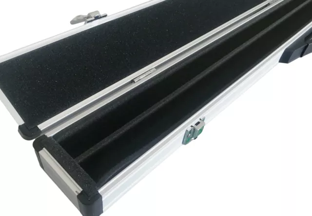 ALUMINIUM Formula Pool Snooker Billiards Cue Case Alloy Dimpled Silver Top 3