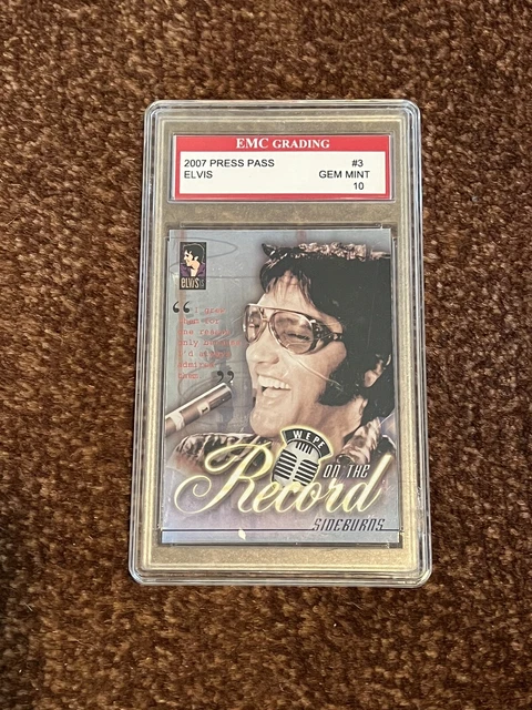 Elvis Press Pass 2007 WEPE Record Sideburns #3 Gem Mint 10 EMC Grading