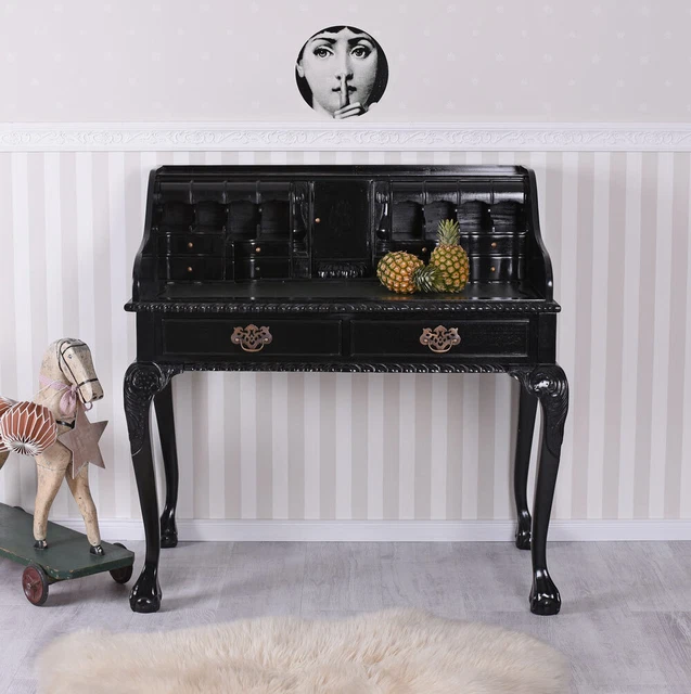 Secrétaire Dames Antique Secrétaire Table de Bureau Bois Massif Schreibsekretär