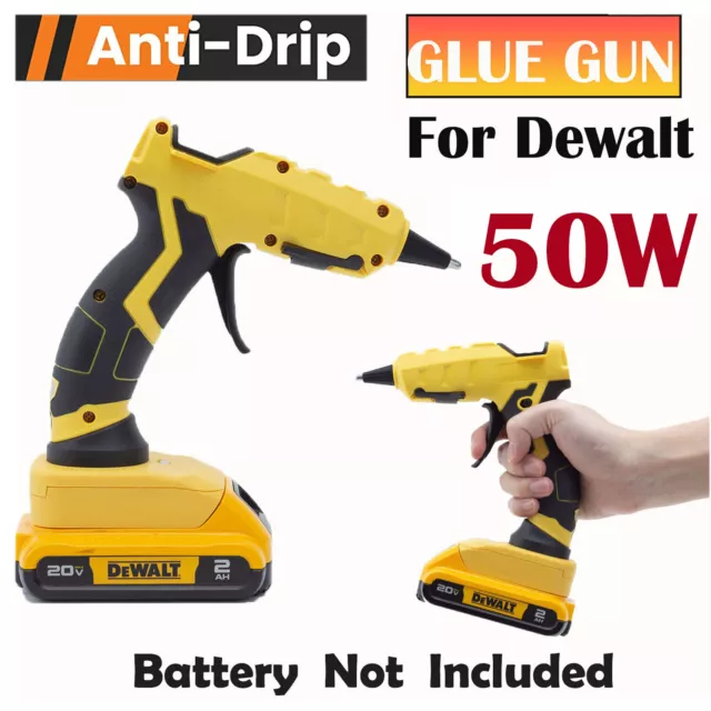 Cordless Hot Melt Glue Gun For Dewalt 20V Battery Electric Repair DIY Power  Tool
