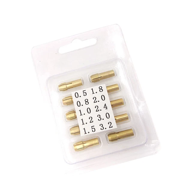 10 pezzi Mandrini in ottone Pinze per trapano 0,5-3,2 mm 10 pezzi Mandrini in ottone Pinze per trapano 0,5-3,2 mm