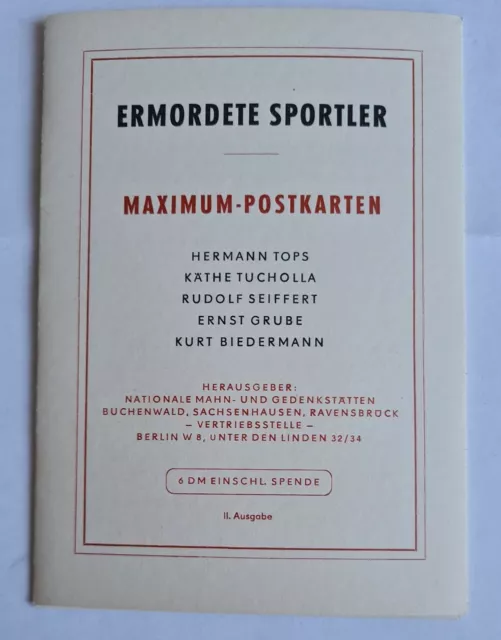 DDR Maximum Postkarten  Ermordete Sportler - II Ausgabe