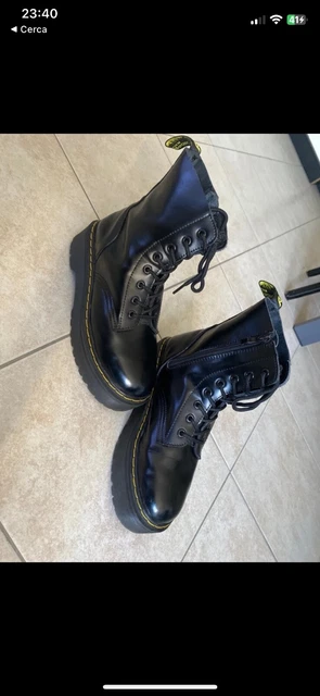SIMIL DRMARTENS STIVALETTI Stivale Biker Platform Strinngato EUR