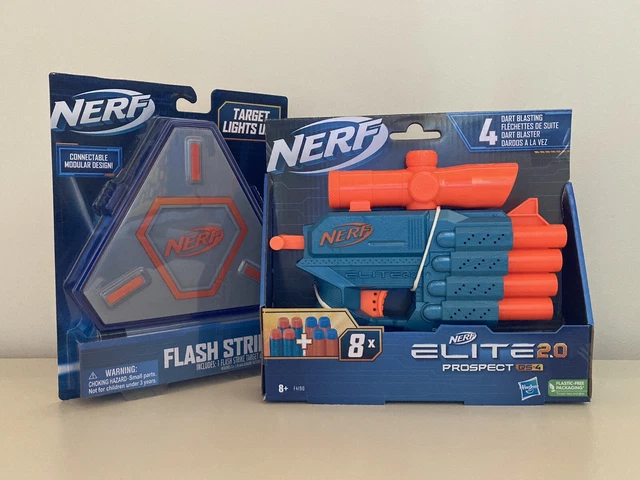 Nerf Elite Flash Strike Target + Nerf Elite 2.0 Prospect QS-4 Blaster FREEPOST