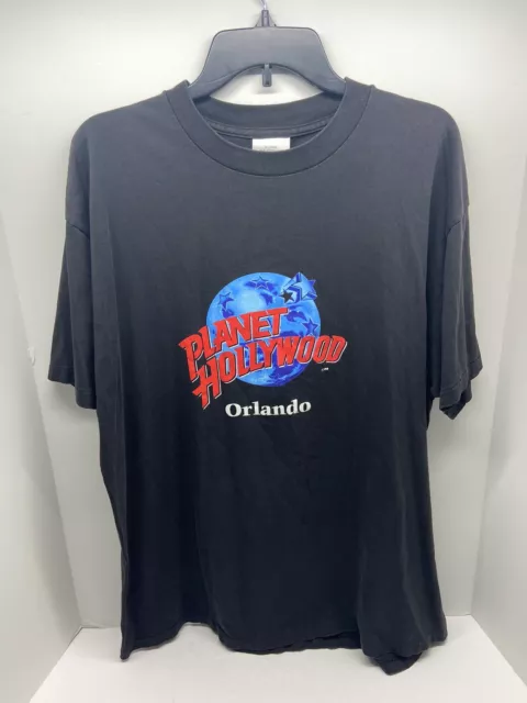 Vintage 90s Planet Hollywood Orlando Tee Shirt USA Made Single Stitch Sz XL Rare