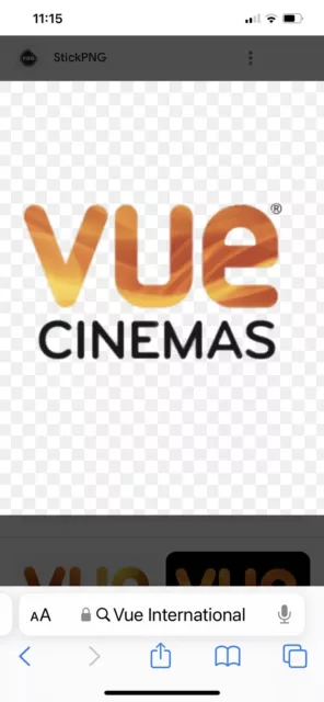2 x Vue cinema tickets valid until 31/12/23 Sunday- Thursday 2 x Vue cinema tickets valid until 31/12/23 Sunday- Thursday