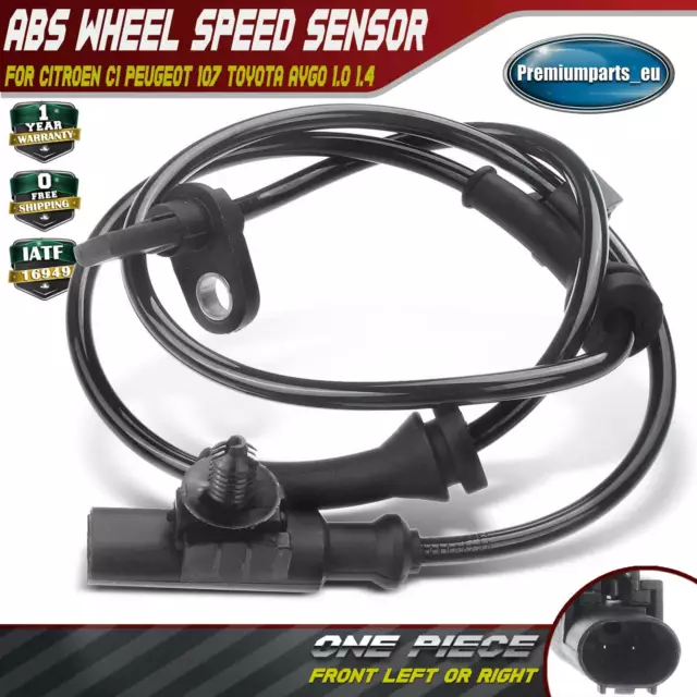 New ABS Wheel Speed Sensor Front for Citroen C1 Peugeot 107 Toyota Aygo 1.0 1.4