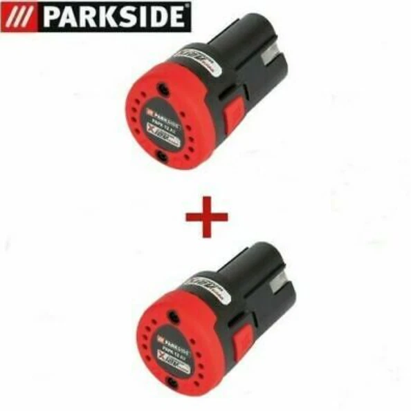 Lot De 2 Batteries Parkside 12V 4Ah - Pour Outils Série X12VTEAM - Lithium-ion, Neuf