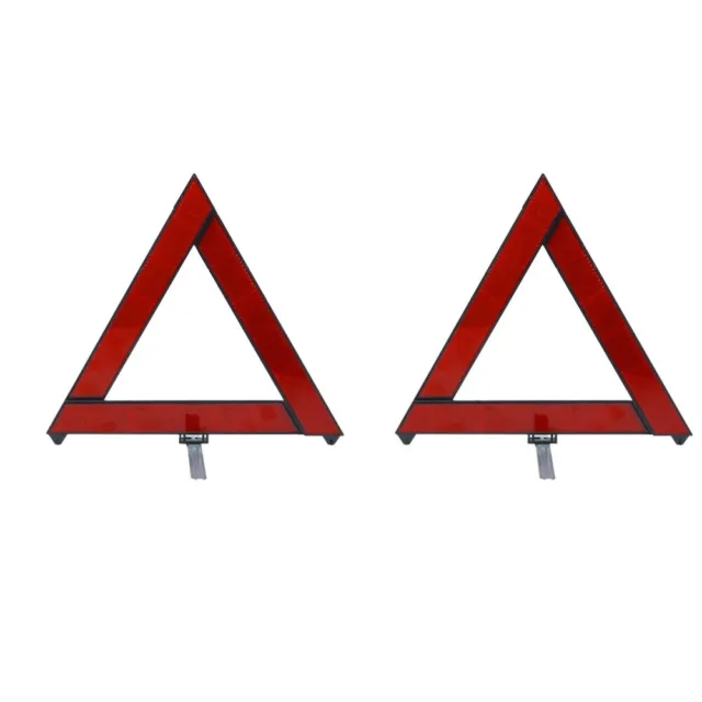 2 Pieces Reflective Road Triangles Warning Safety Emergency Sign