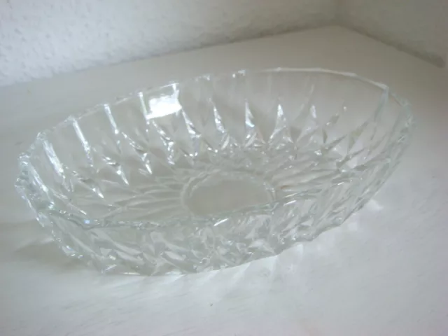 Bleikristall Schale Glasteller Glasschale oval