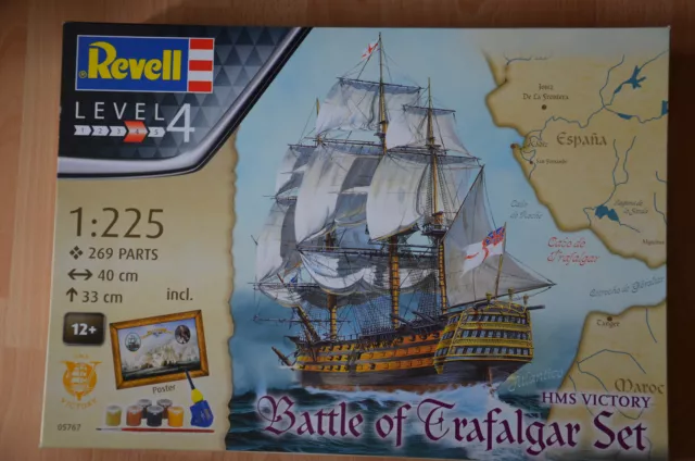 Modellbausatz Revell  HMS Victory Battle of Travalgar 1:225 mit Poster !