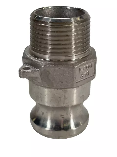 DIXON F-100-316 1" Male NPT x Male Cam & Groove Stainless Steel Camlock Fitting