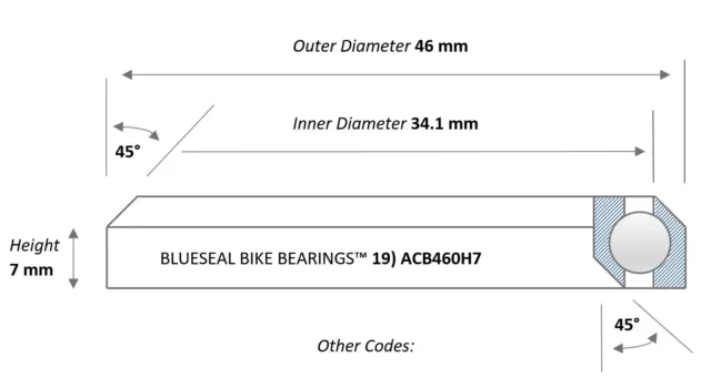 Headset Lager Fahrrad | MTB Rennrad Lager | 1,5 1 1/8 45/45 36/45 45/90