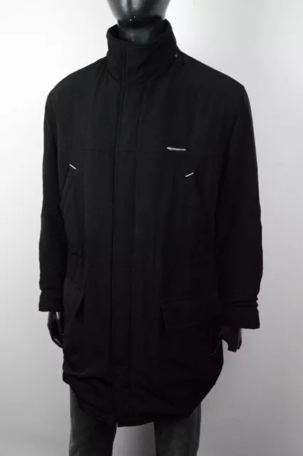Cappotto Uomo Piero Guidi Giacca Taglia 54 Giaccone Nero Parka Men's Jacket