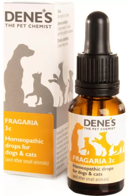 Denes homéopathiques Fragaria 3C 15ml chien chat mammifères dents Plaque