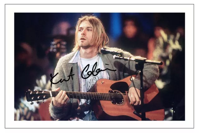 Kurt Cobain Signed Photo Print Autograph Music Nirvana