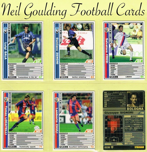 PANINI (JAPAN) ☆ SERIE A 2001-02 ☆ WCCF Football Cards #001 to