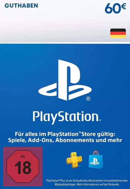 PlayStation Network Card 60 EUR Deutschland PSN Code Email