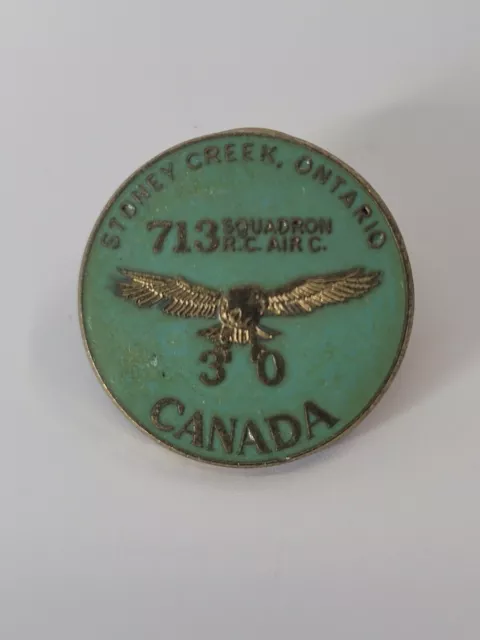 713 Thunderbolt Squadron Vintage Pin Royal Canadian Air Cadets Stoney Creek