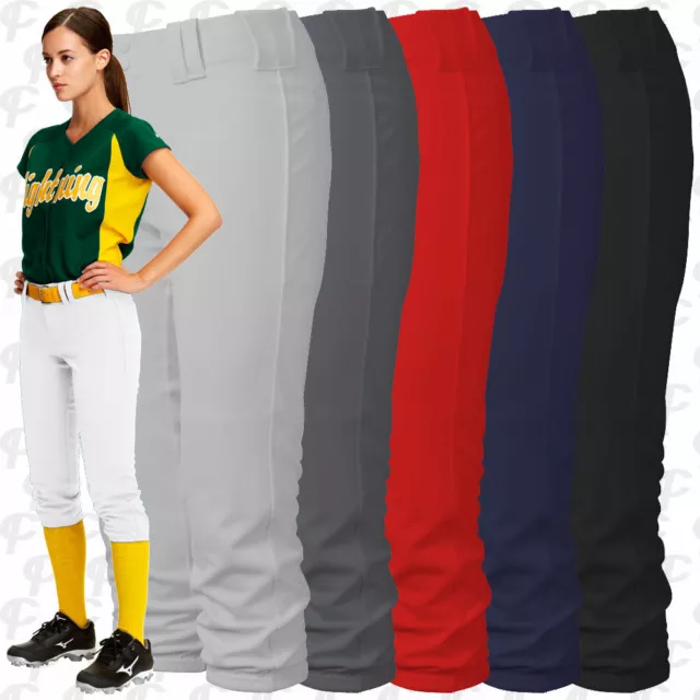 Intensity Homerun Womens Fastpitch Softball Pants White Black Red Navy 2XS - 3X