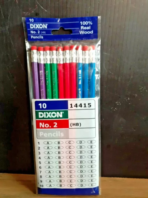 Dixon No. 2 Pencils - #2 Lead - Cedar Wood Barrel - 10 / Pack